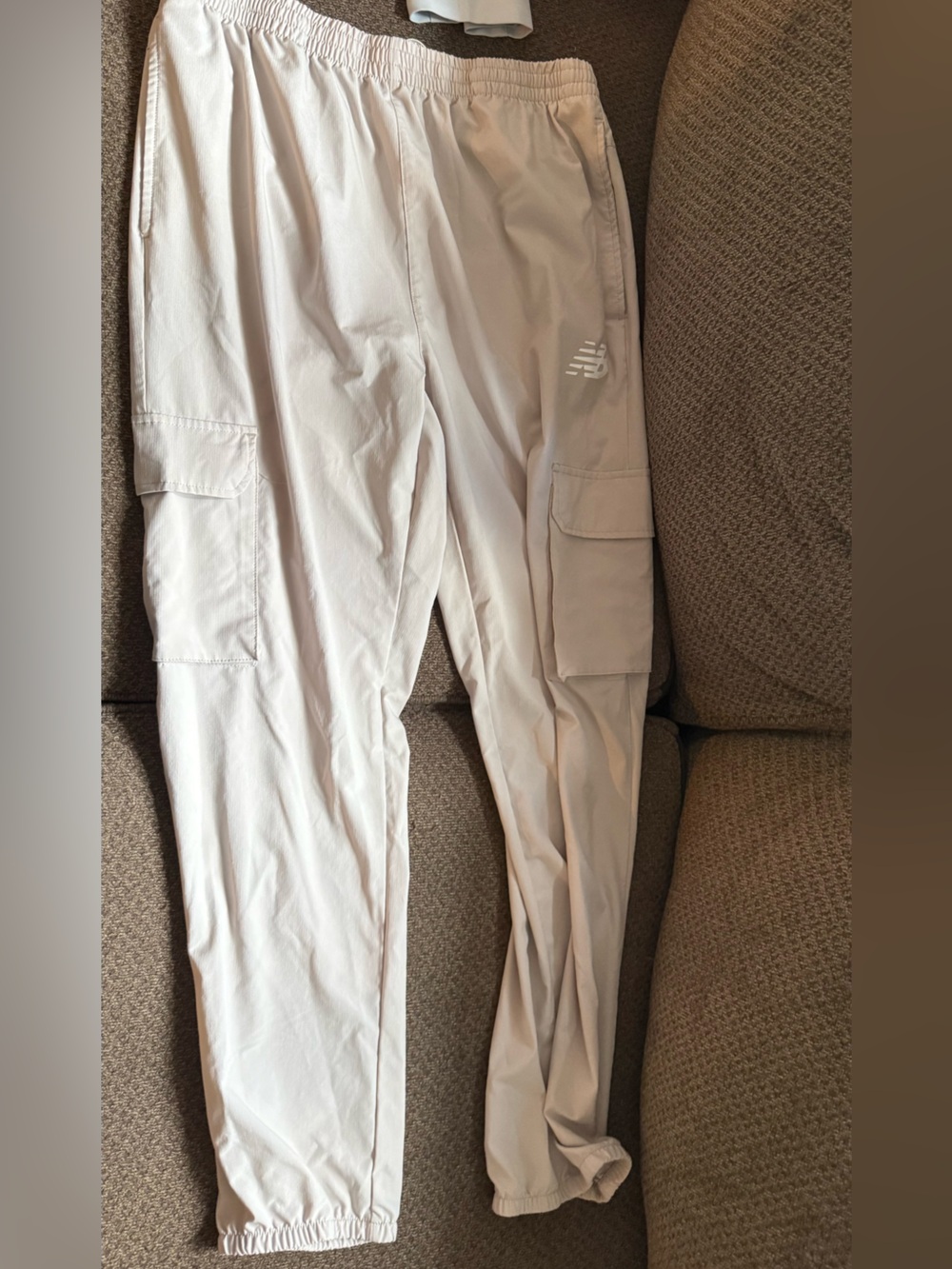 New Balance Men's Beige Cargo Jogger Pants